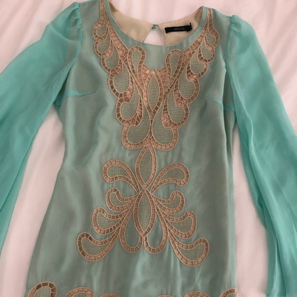 Embroidered Ark & Co Dress - Mint Green - Picture 6 of 8